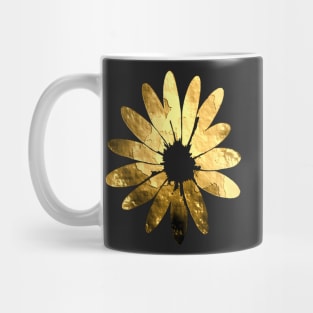 Flower in metallic gold look. Mug